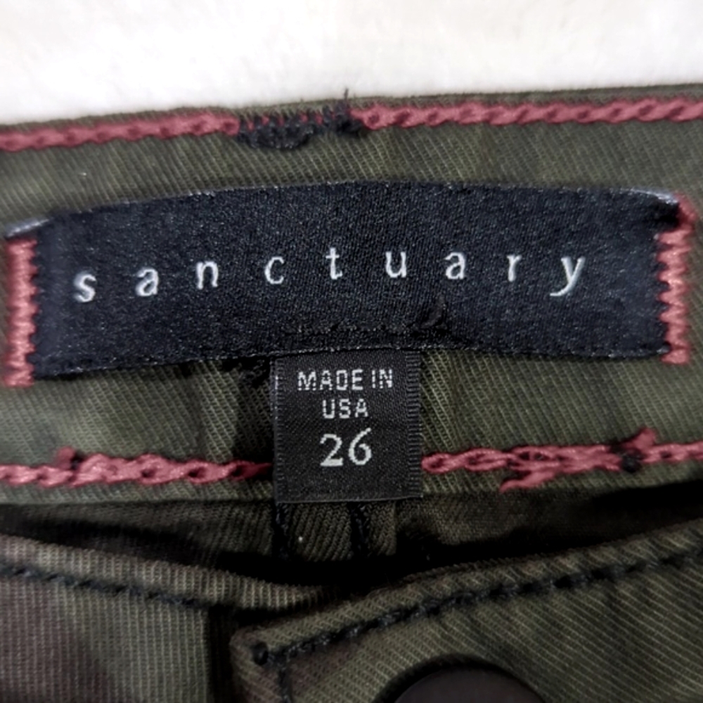 Sanctuary Camo Civilian Cargo Pants Moto Skinny Jeans Size 26 - Picture 5 of 8